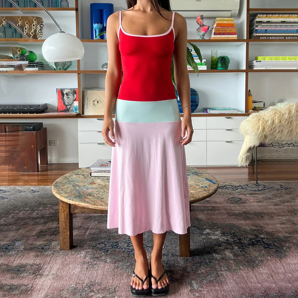 Glorol - Elegant Sleeveless Slim Midi Dress
