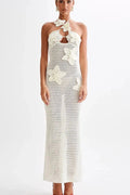 Glorol - See Through Sleeveless Backless Maxi Dress