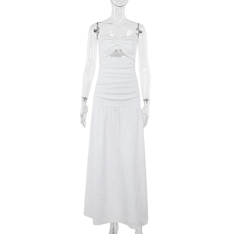 Strapless Sleeveless Bodycon Maxi Dress