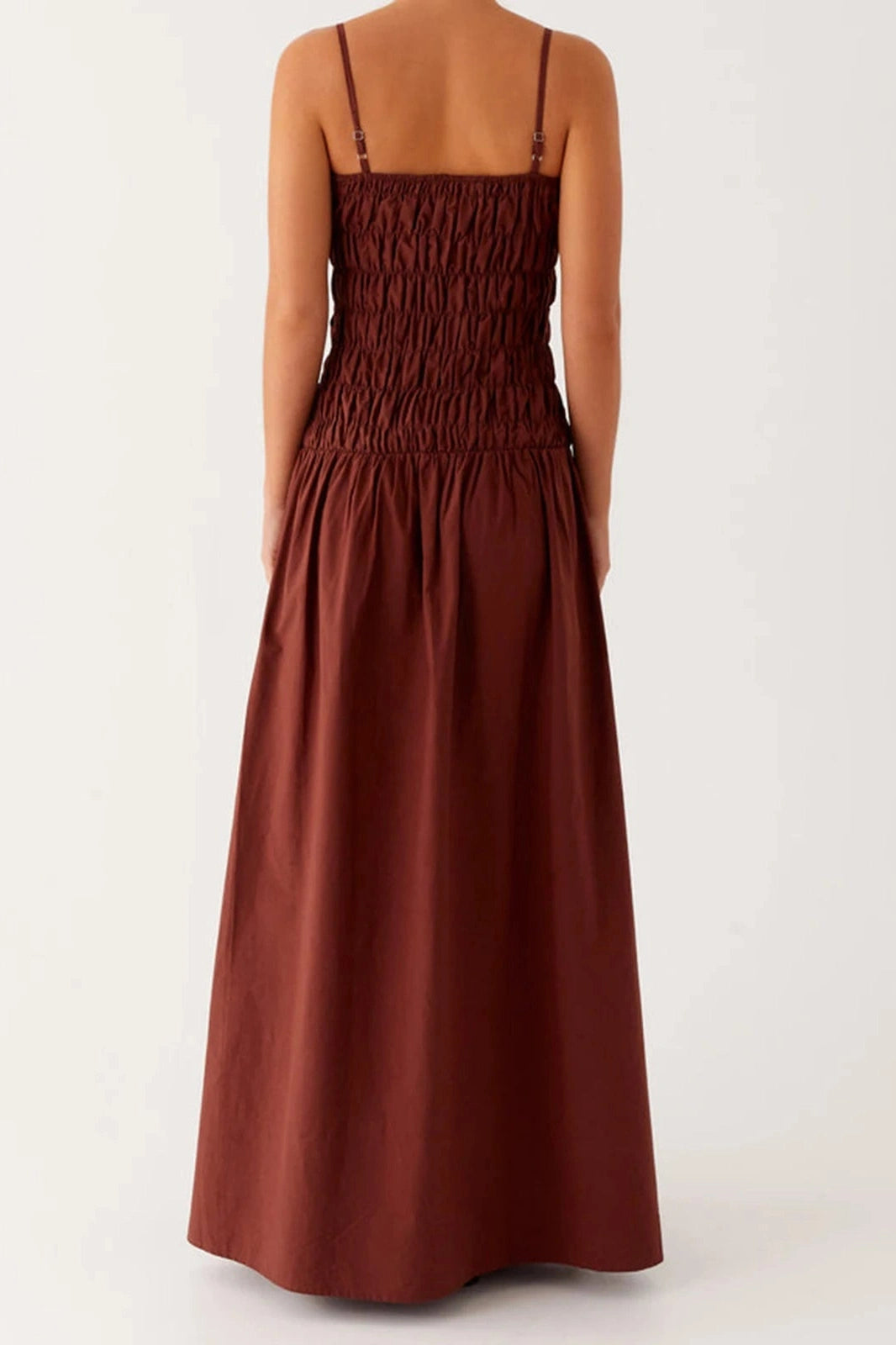 Glorol - Sleeveless Spaghetti Strap Maxi Dress
