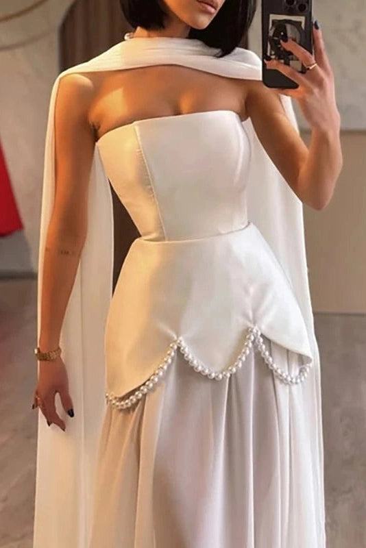 Glorol - Elegant Pleated Sleeveless Maxi Dress
