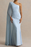 Glorol - Elegant High Waist Sleeveless Slash Collar Slim Maxi Dress