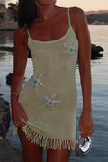 Glorol - Elegant Hollow Sleeveless Mini Dress