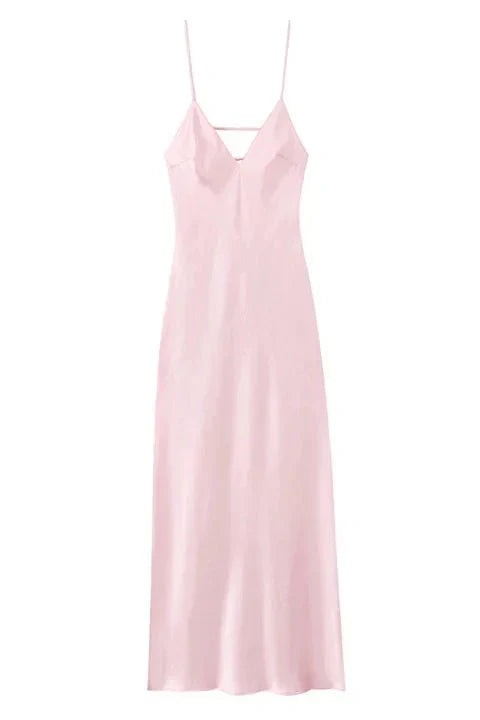 Notiglo - Elegant Printed Pleated Backless Sleeveless Maxi Dress