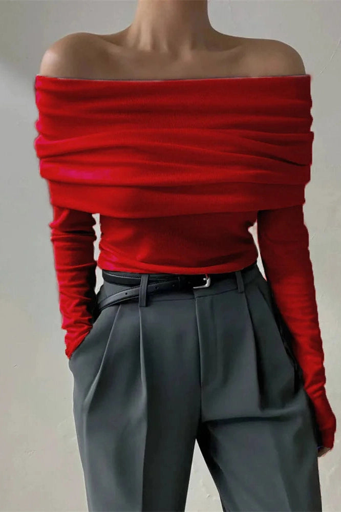 Glorol - Backless Slim Off-Shoulder Top