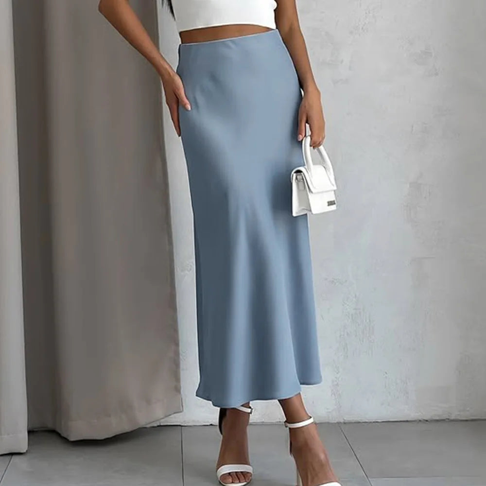 Glorol - Elegant Satin Fishtail Skirt