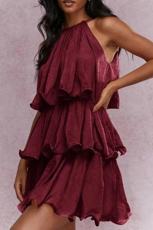 Glorol - Hollow Out Loose A-Line Sleeveless Mini Dress