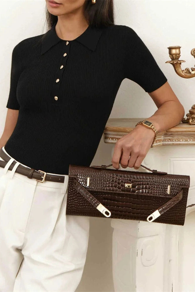 Glorol - Elegant Short Sleeve Top
