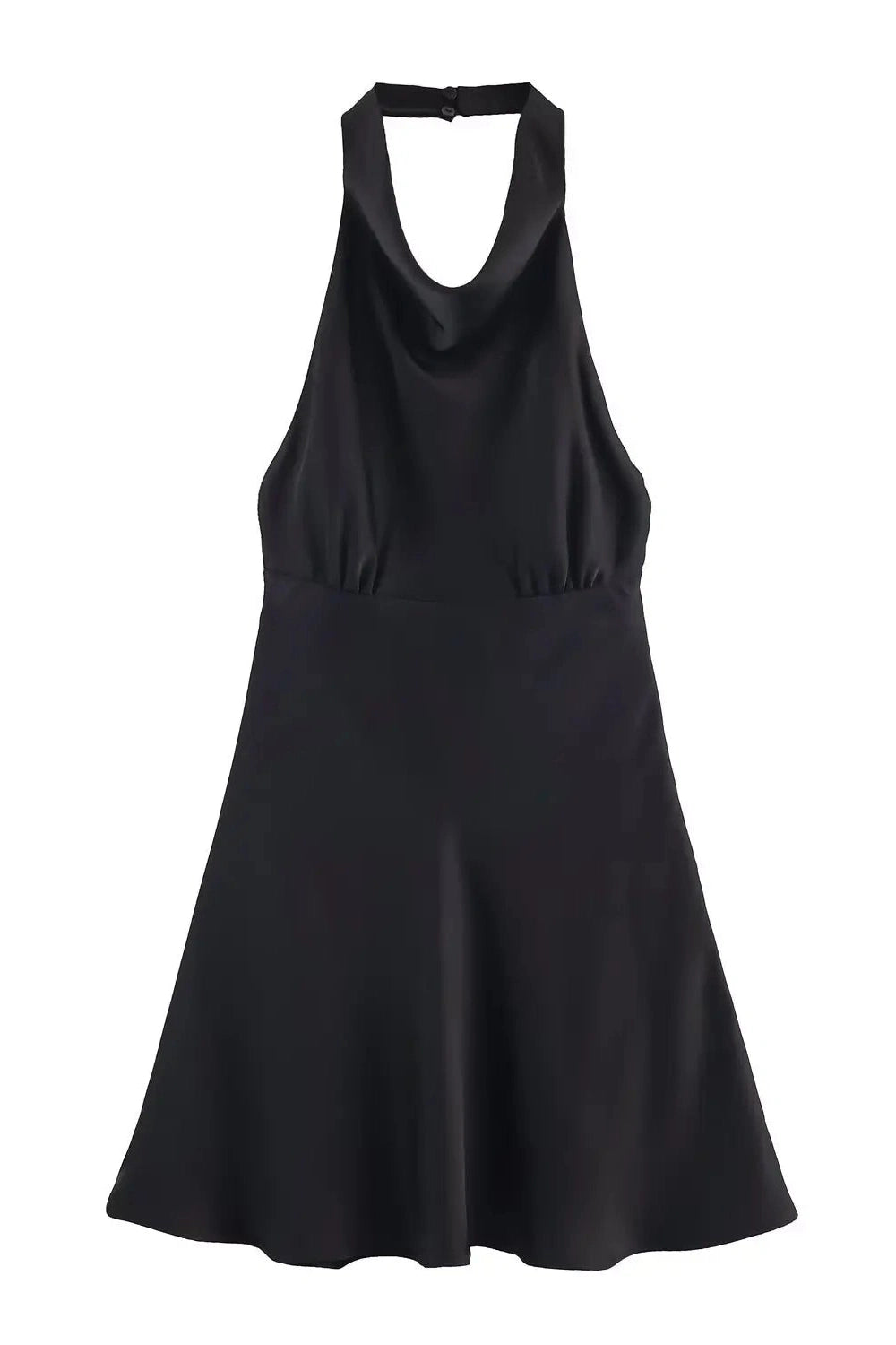 Glorol - Backless Patchwork High Waist Mini Dress