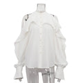 Glorol - Round Collar Off-Shoulder Top
