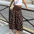Glorol - Polka Dot Printed Patchwork Skirt