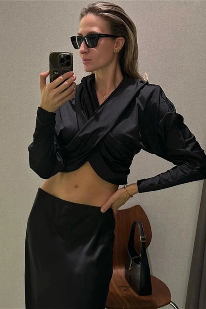 Glorol - Long Sleeve Patchwork Top