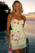 Glorol - Off-Shoulder Strapless Sleeveless Backless Mini Dress