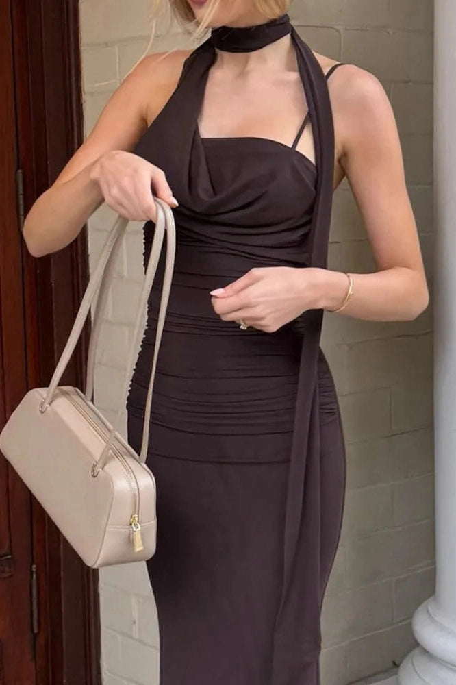 Glorol - Off-Shoulder Strapless Sleeveless Backless Bodycon Maxi Dress