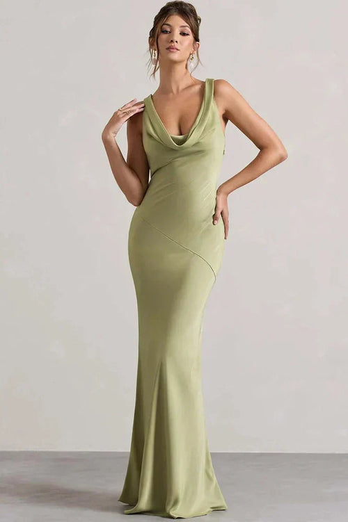 Backless Sleeveless Lace-up Bodycon Maxi Dress
