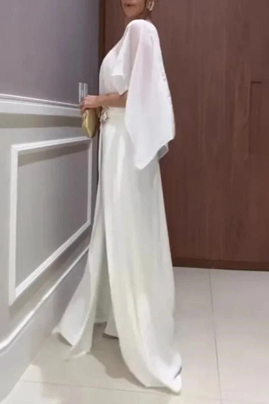 Glorol - High Waist Loose Wide Leg Jumpsuit