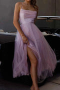 Glorol - Backless Sleeveless Pleated High Waist Midi Dress