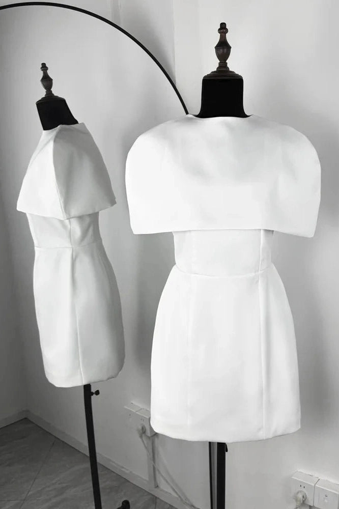 Glorol - Elegant Patchwork High Waist Mini Dress