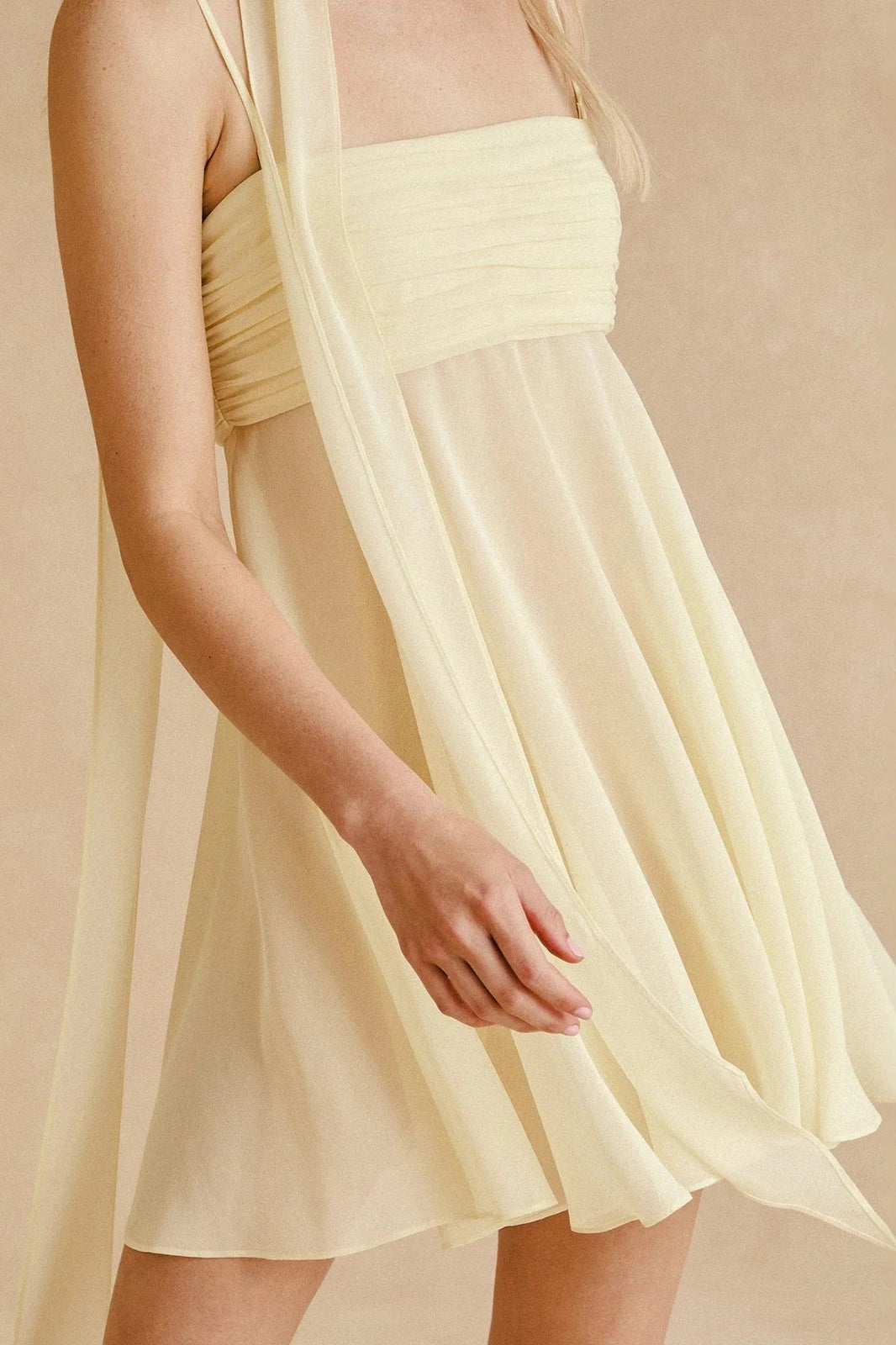 Glorol - Sleeveless Spaghetti Strap Backless A-Line Mini Dress