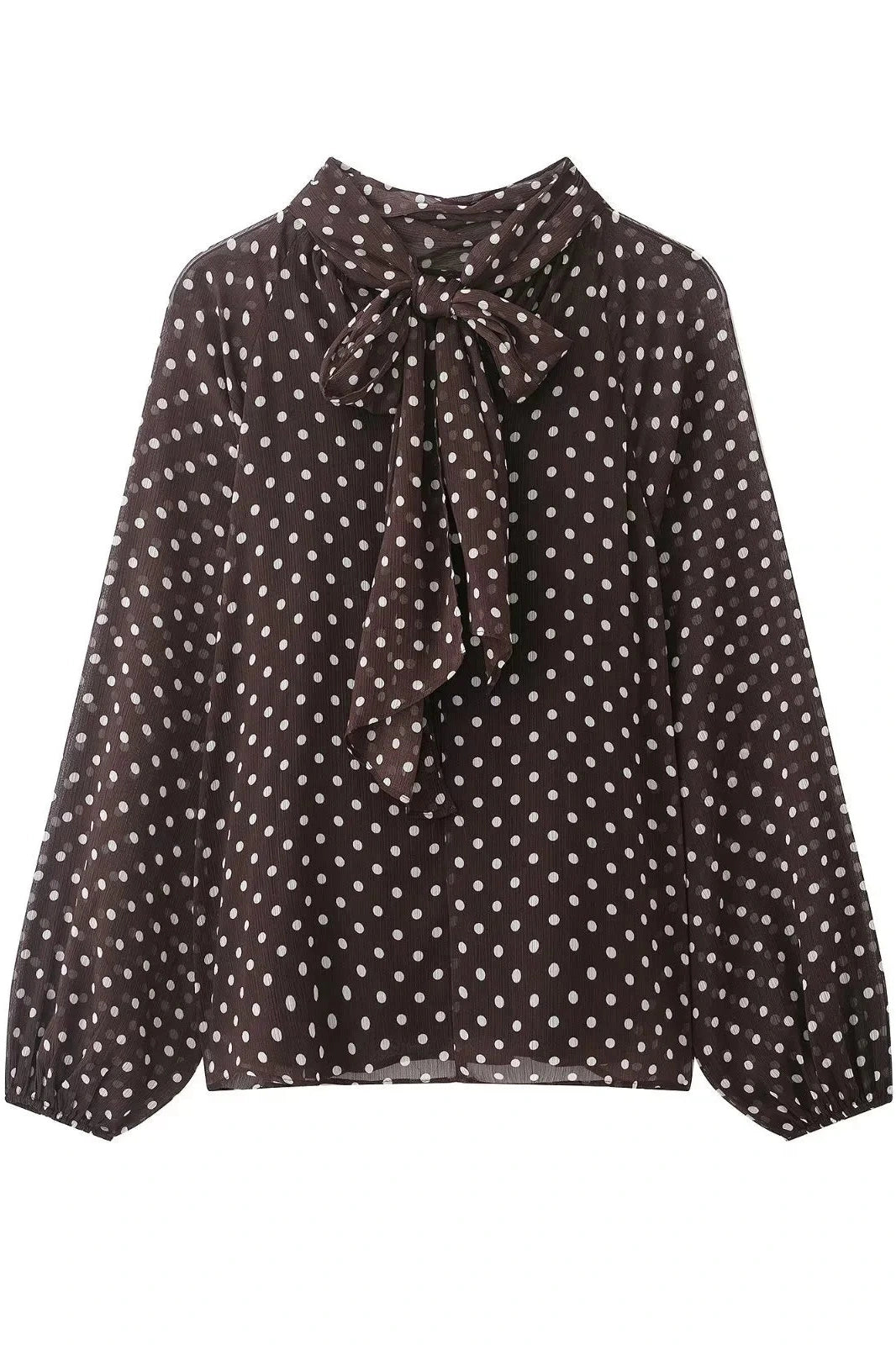 Glorol - Patchwork Loose Long Sleeve Lace-Up Top