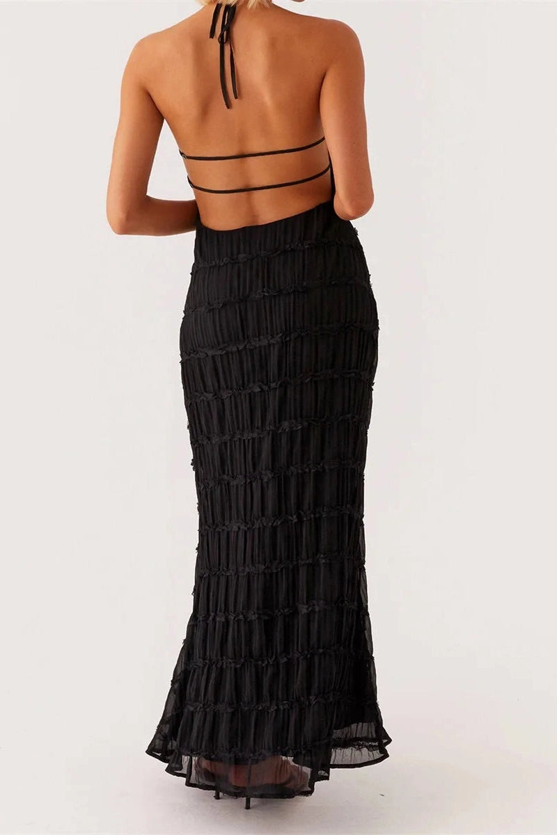 Glorol - Bodycon Sleeveless Backless Maxi Dress