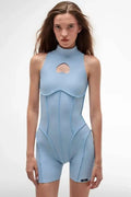 Glorol - Sleeveless Hollow Out Neckline Jumpsuit