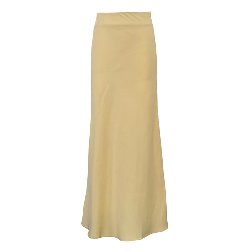 Glorol - High Waist Draped Bodycon Skirt