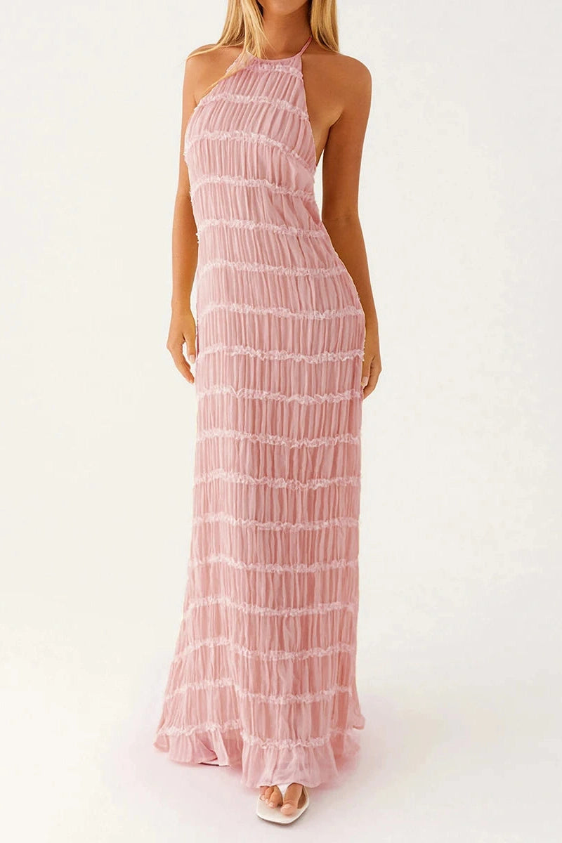 Glorol - Bodycon Sleeveless Backless Maxi Dress