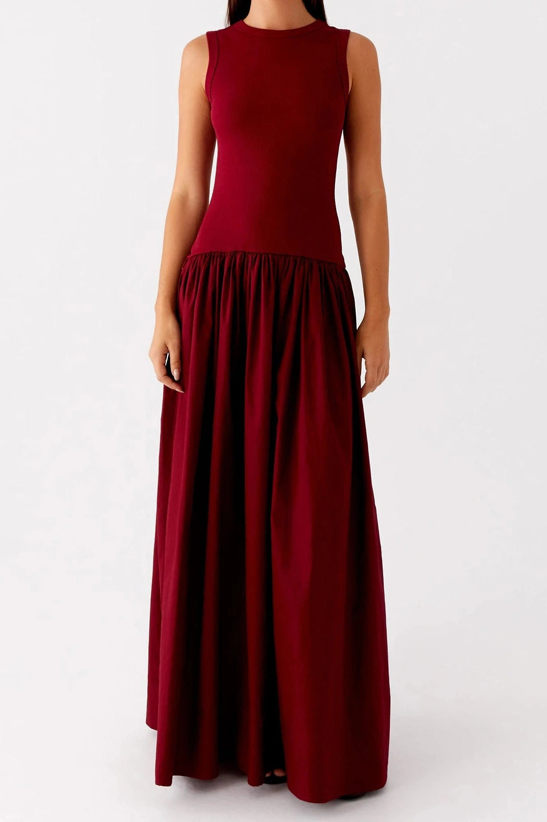 Glorol - Elegant Sleeveless A-Line Maxi Dress