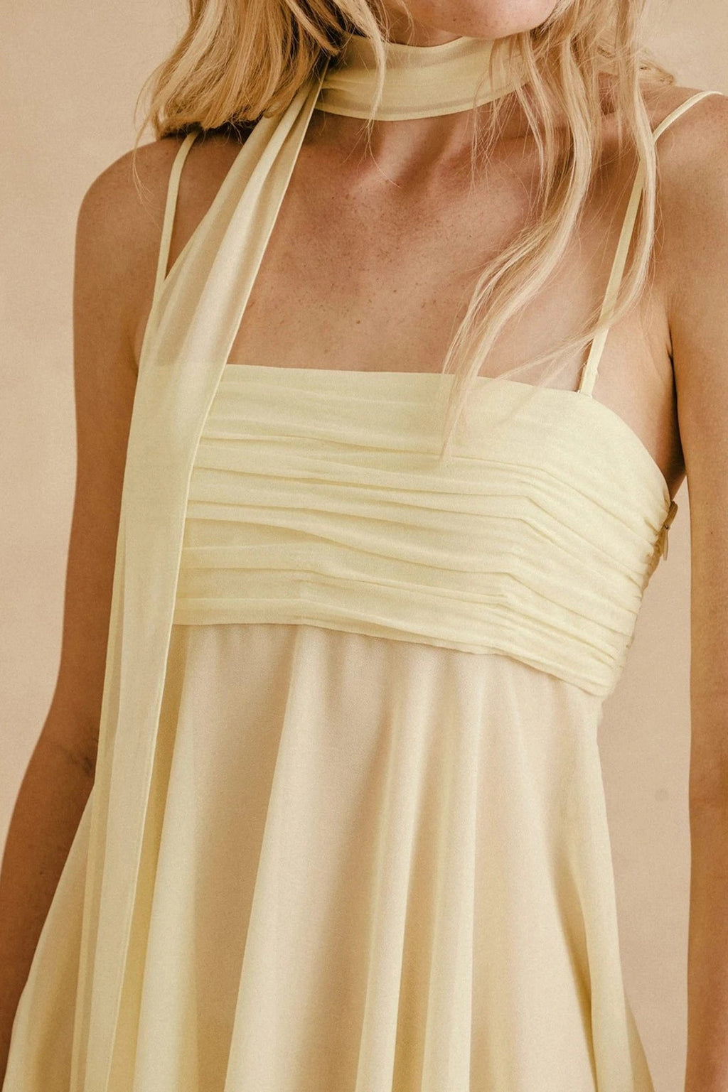 Glorol - Sleeveless Spaghetti Strap Backless A-Line Mini Dress
