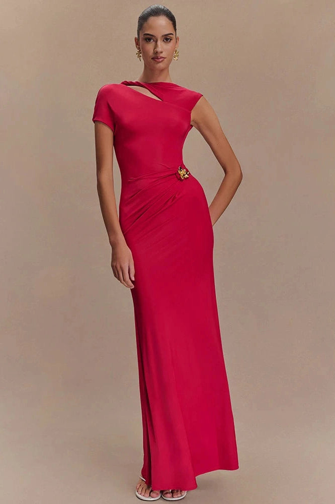 Glorol - Hollow Out Sleeveless Backless Bodycon Maxi Dress