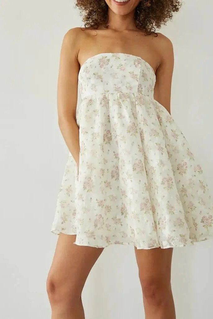 Glorol - Sleeveless Off-Shoulder Loose Mini Dress