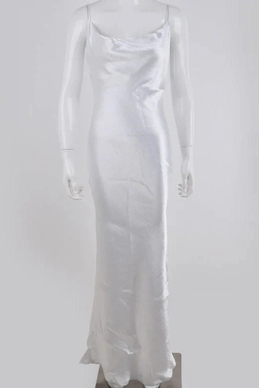 Glorol - Elegant Spaghetti Strap Sleeveless Backless Maxi Dress