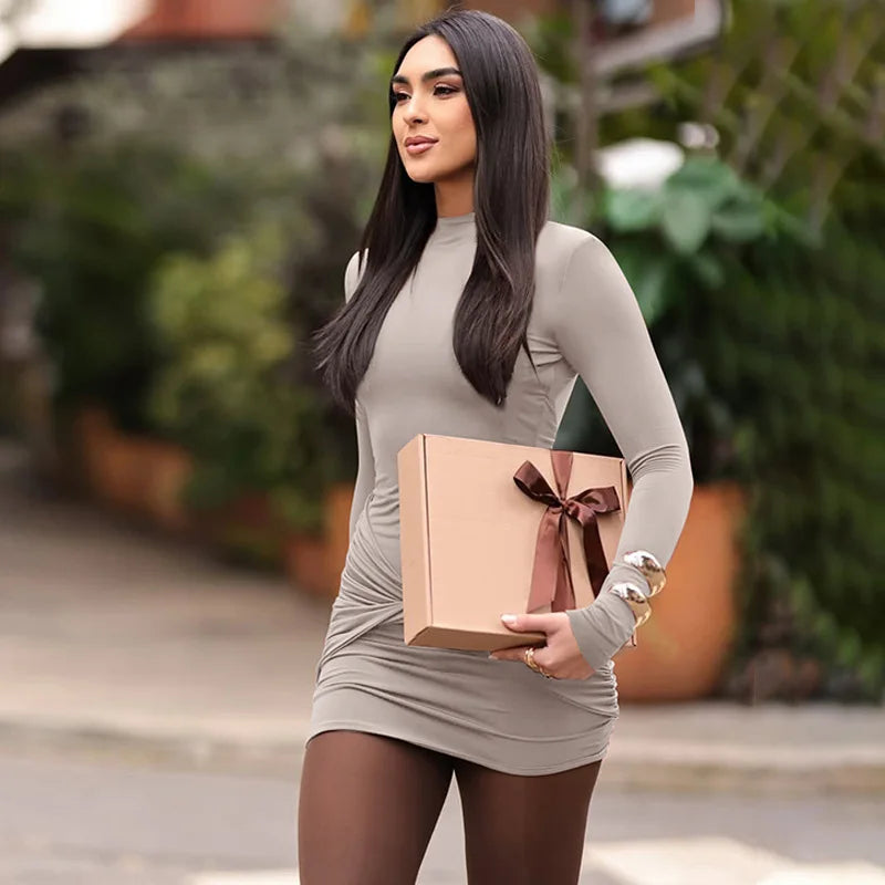 Glorol - Hollow Out Backless High Waist Mini Dress