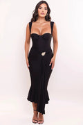 Glorol - Elegant Backless Sleeveless Bodycon Maxi Dress