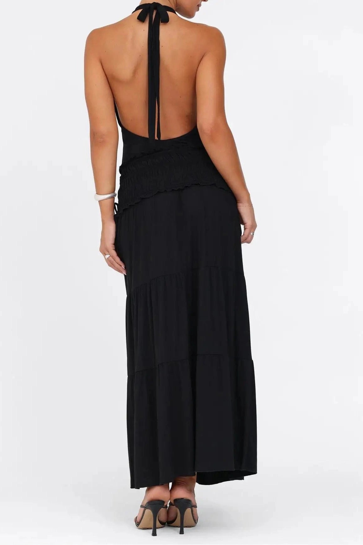 Glorol - Elegant Backless Slim Maxi Dress