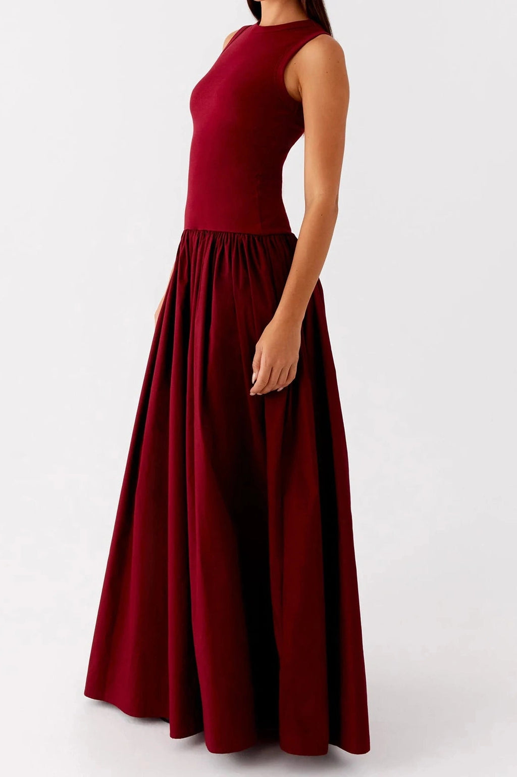 Glorol - Elegant Sleeveless A-Line Maxi Dress