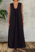 Glorol - Elegant Sleeveless Loose Maxi Dress