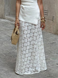 Glorol - Elegant Jacquard Lace Skirt