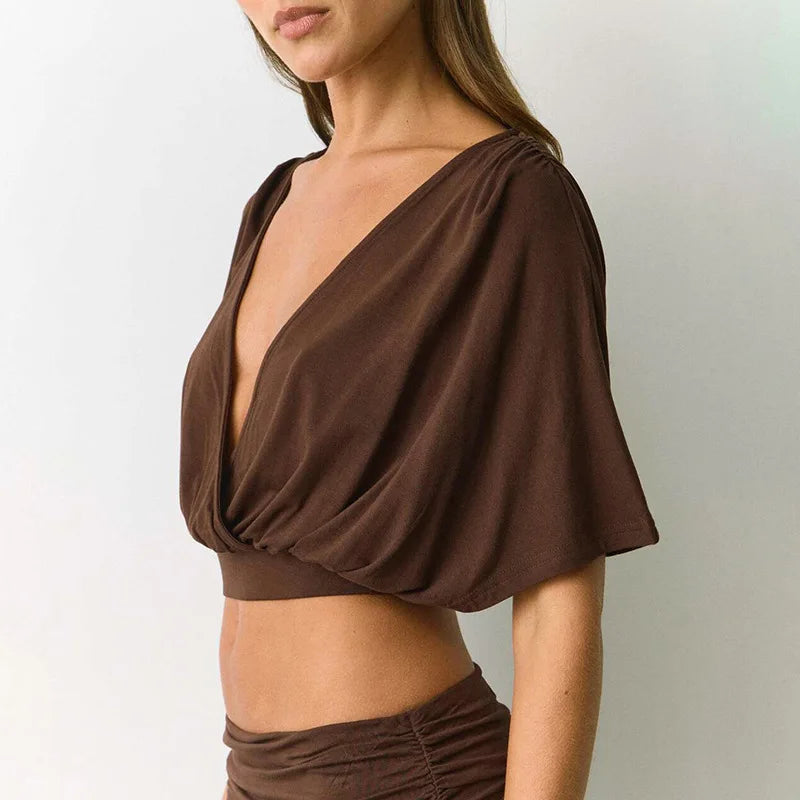 Glorol - Deep V-Neck Sleeveless Top