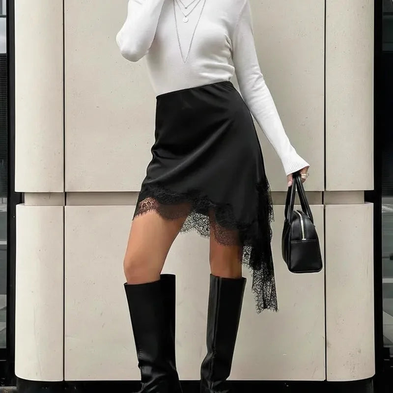 Glorol - Elegant Lace Patchwork Skirt