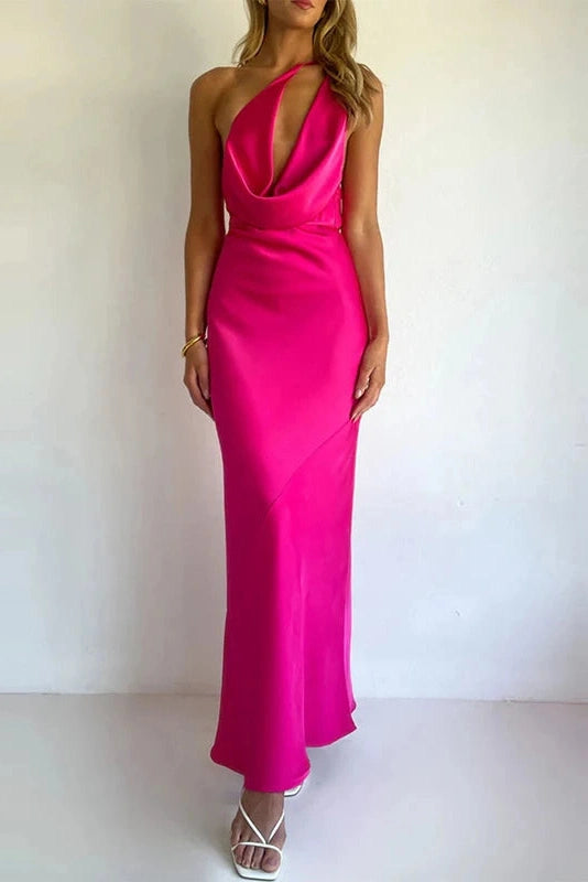 Glorol - Hollow Out Backless High Waist Slim Maxi Dress