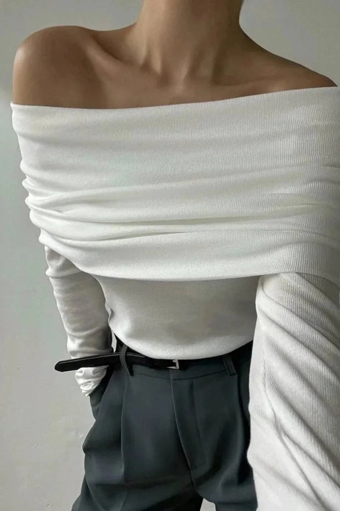 Glorol - Backless Slim Off-Shoulder Top