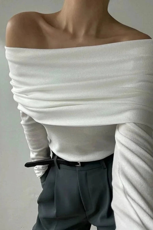 Glorol - Backless Slim Off-Shoulder Top