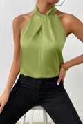 Glorol - Elegant Turtleneck Sleeveless Top
