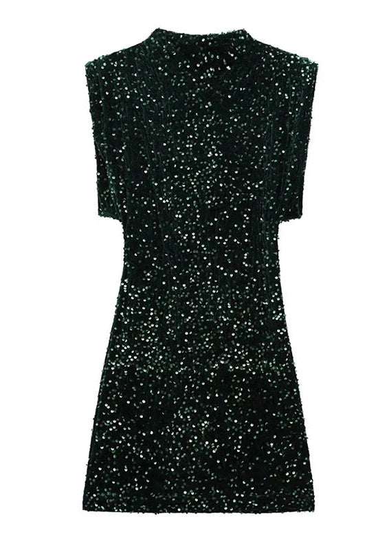 Glorol - Elegant Hollow Out Sleeveless Slim High Waist Mini Dress