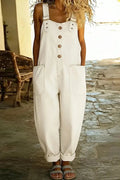 Glorol - High Waist Sleeveless Hollow Out Wide Leg Jumpsuit