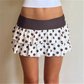 Glorol - Polka Dot Low Rise Print Skirt