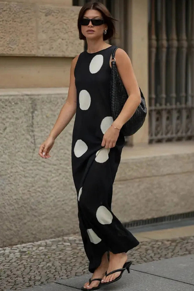 Glorol - Sleeveless Loose See-Through Maxi Dress