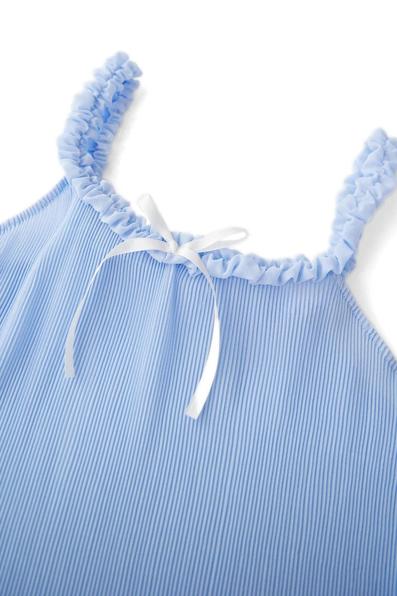 Glorol - Sleeveless Pleated Mini Dress